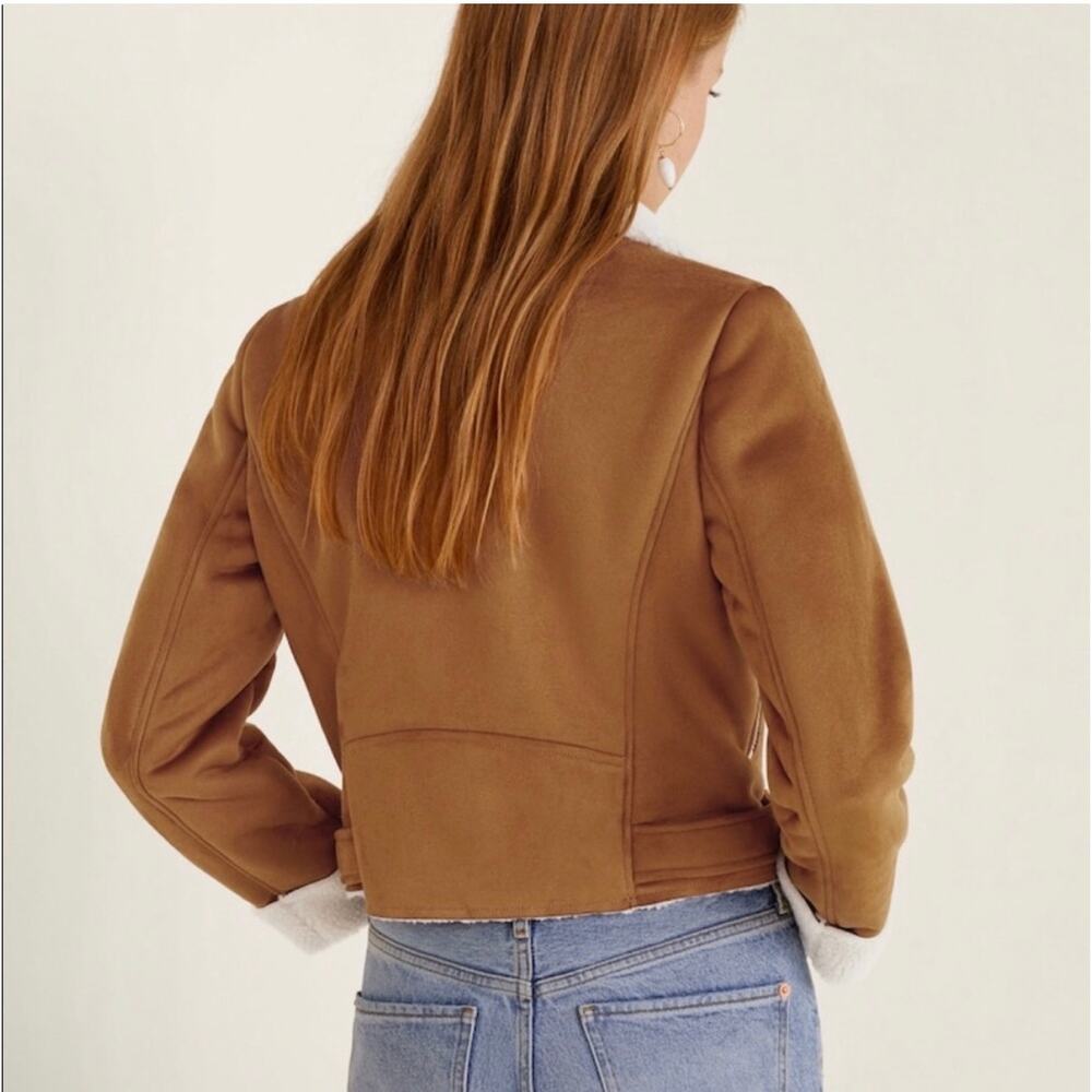 Mango faux suede/shearling jacket. Size small. Worn only a couple of times. - Picture 2 of 7